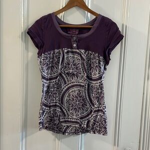 Purple Patterned Women's Top